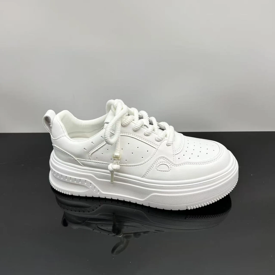 冬季新品板鞋平底休闲鞋低帮百搭系带小白鞋X检 2024-7