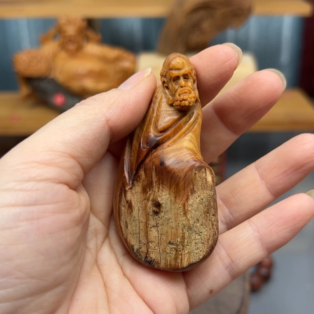 柏木崖柏木摆件手把件，11