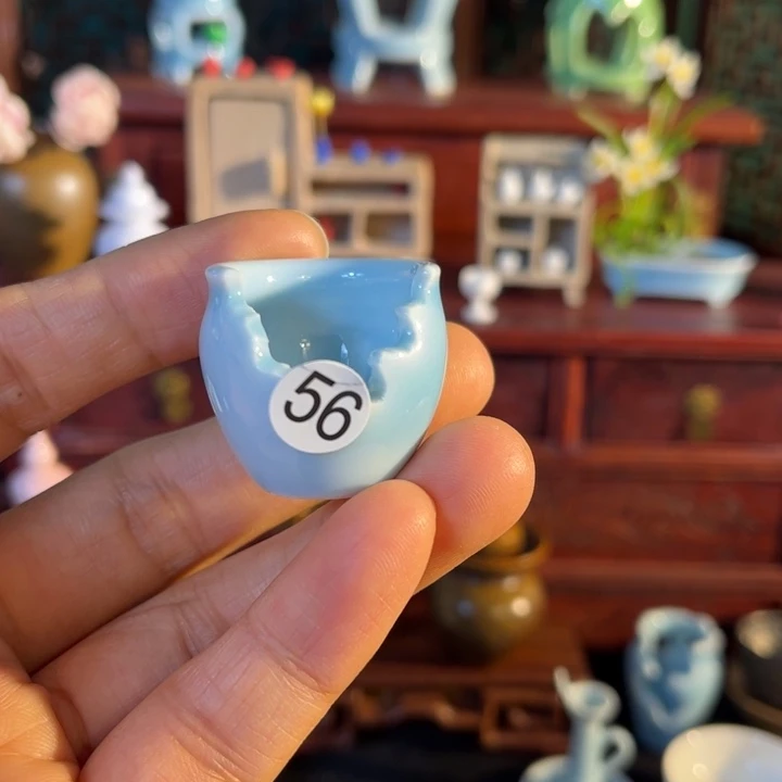 摆件微陶老王迷你花瓶