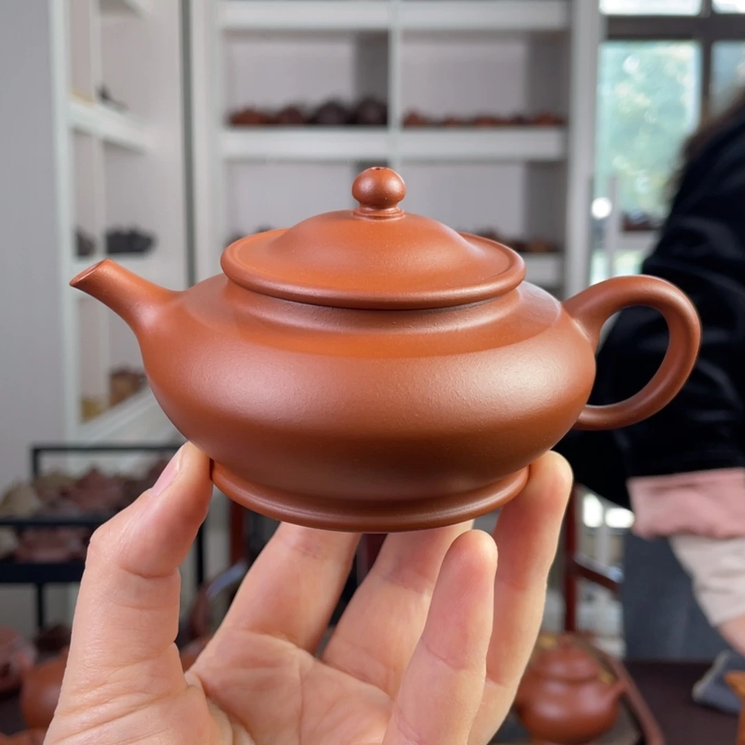 紫砂茶壶朱泥合欢160cc
