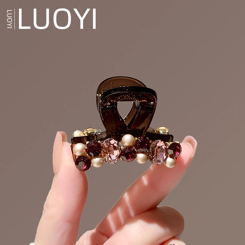 约4.5厘米时尚高级感水钻抓夹女网红2025气质百搭半扎发夹ins头饰