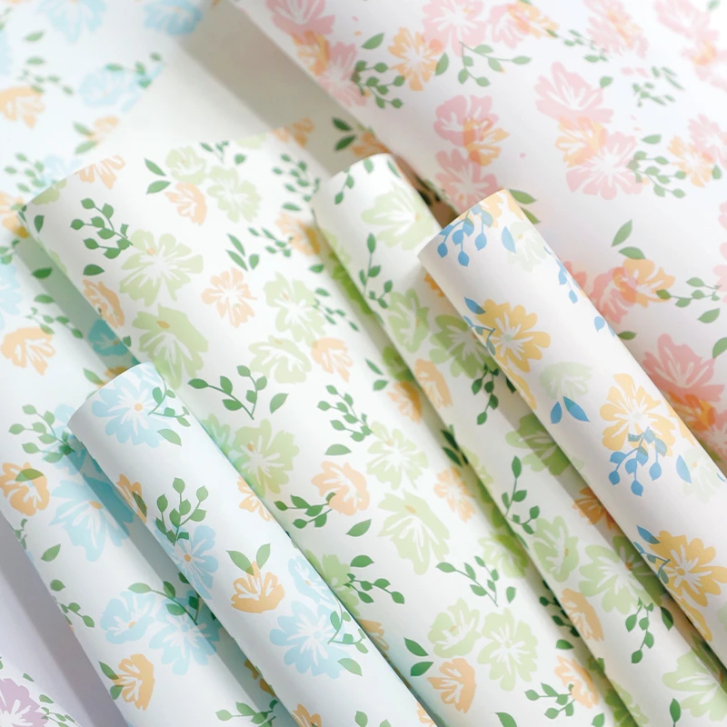 花喜爱情人节花束包装纸春日碎花包花纸防水膜小花手工diy材料