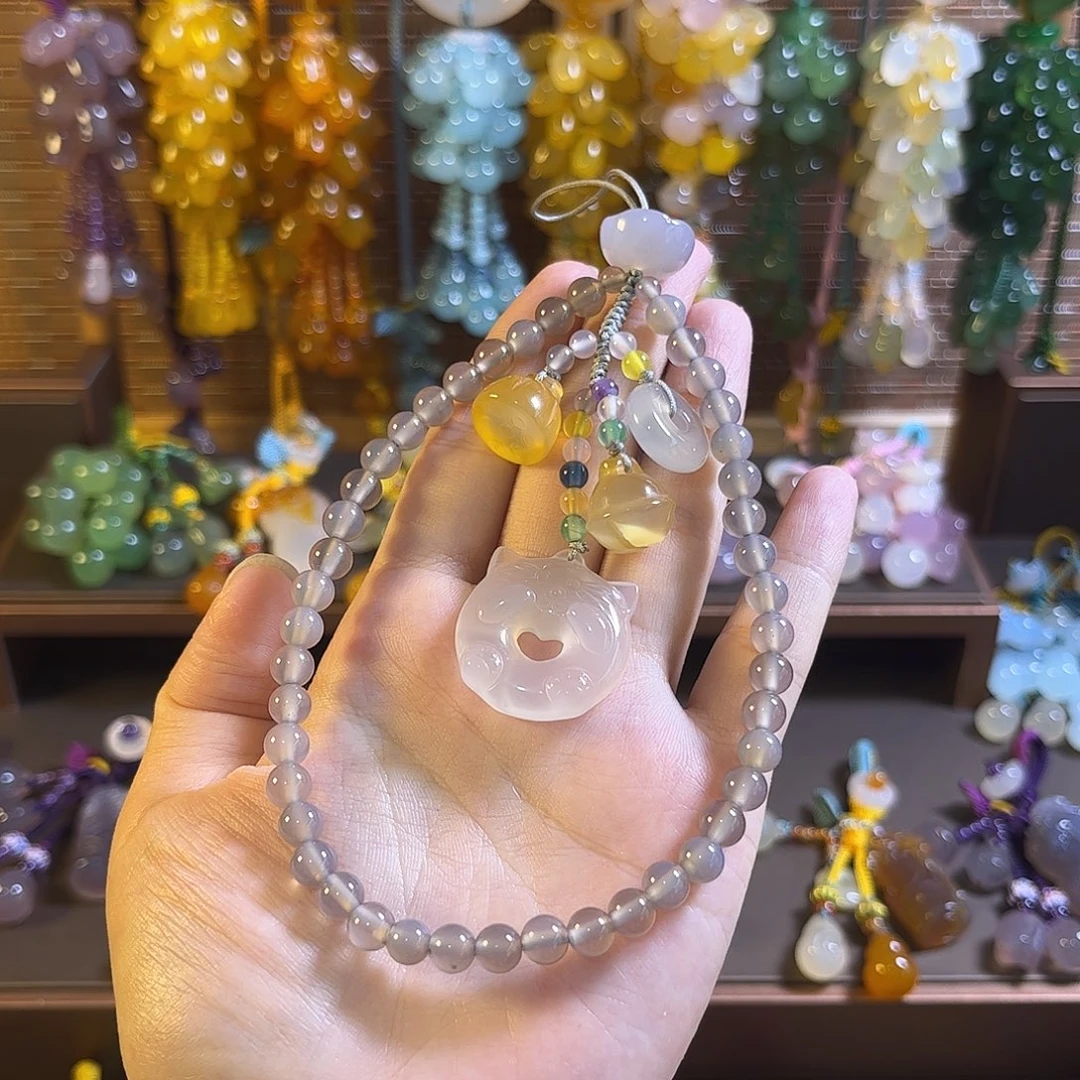 玛瑙/玉髓未镶嵌车挂