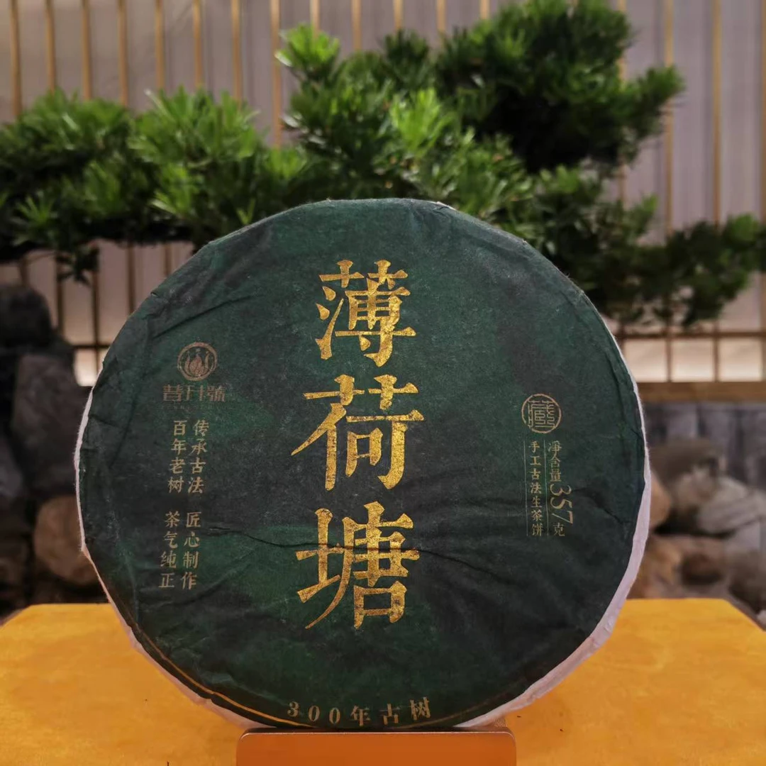 普升号 薄荷塘 普洱生茶357g饼茶