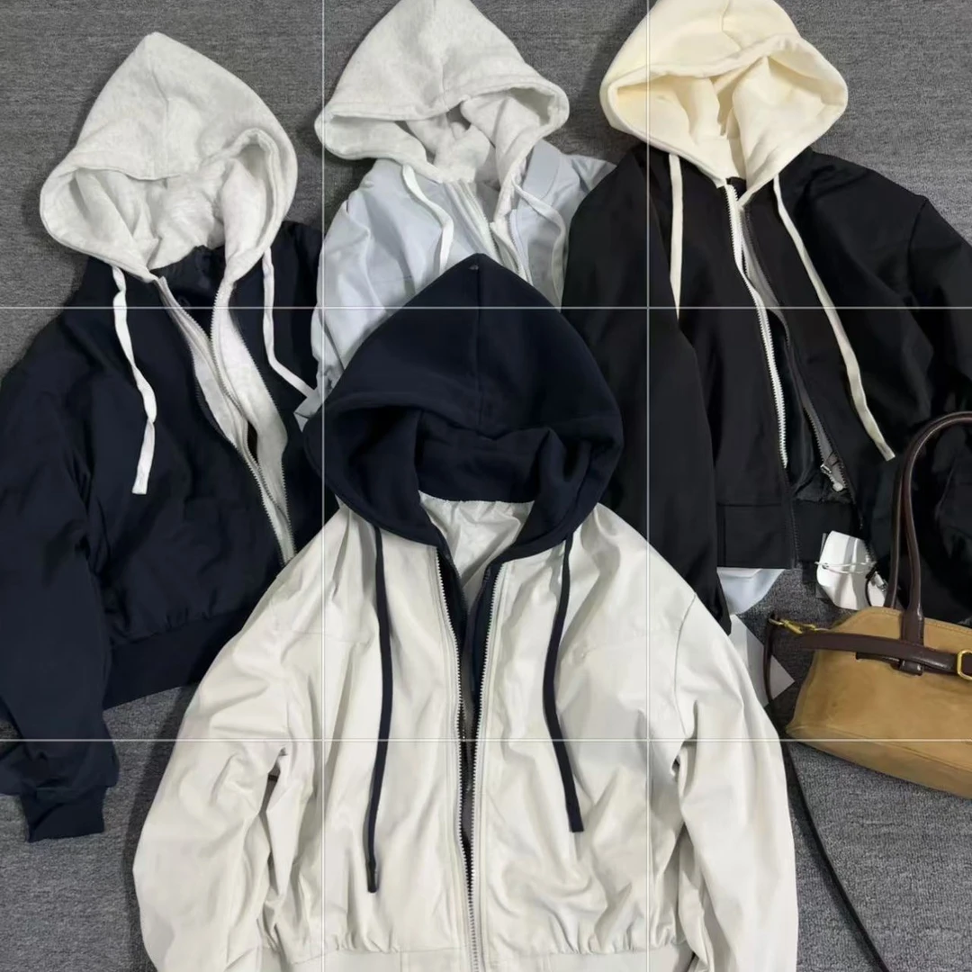 【鞋爱】25301常规韩版短外套潮流加绒女欧美风常规款连帽