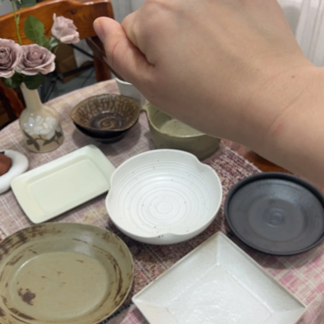 陶粗陶餐具组合7件