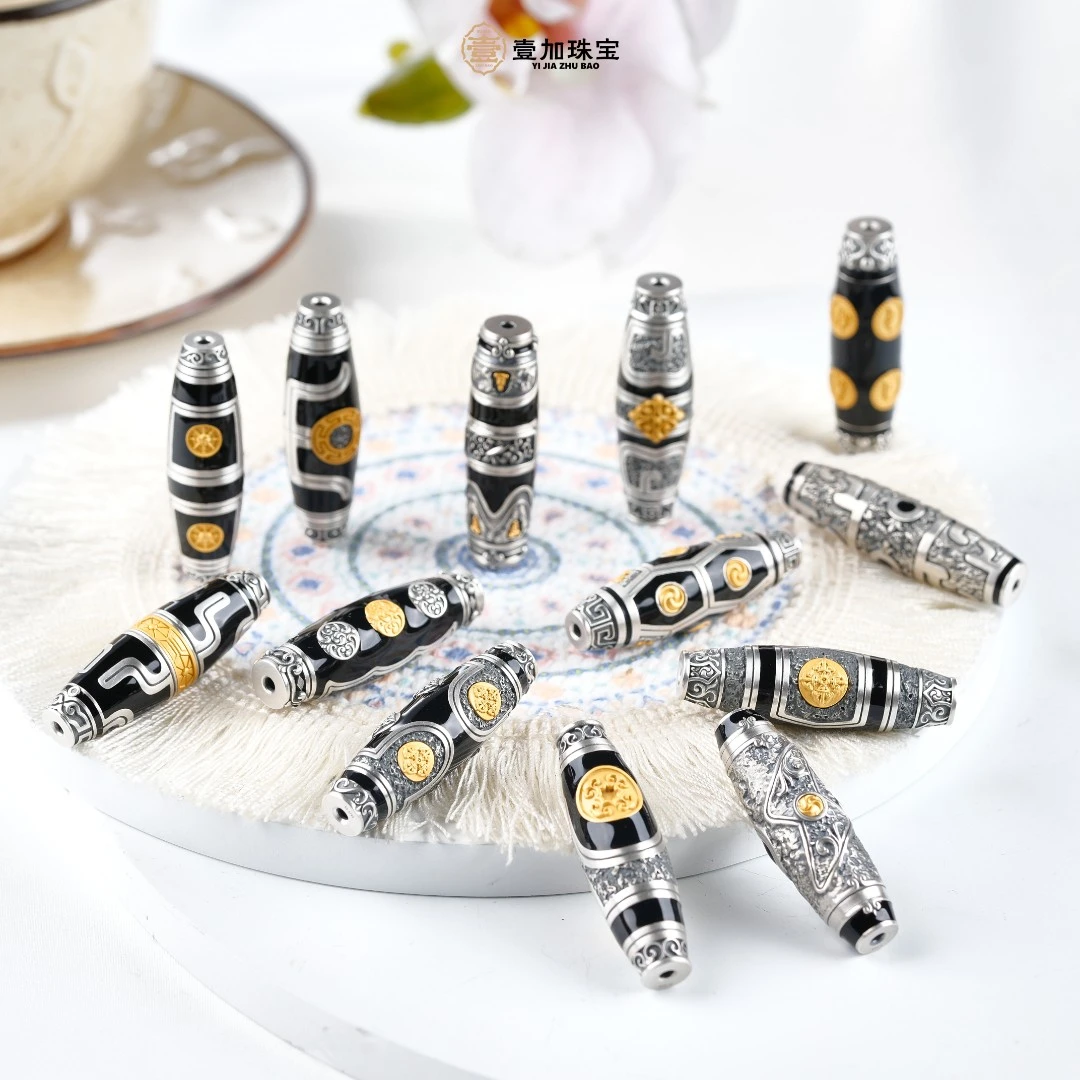 925银银制品 壹加师弟｜手工设计聚缘银镶吊坠集合多样性发一