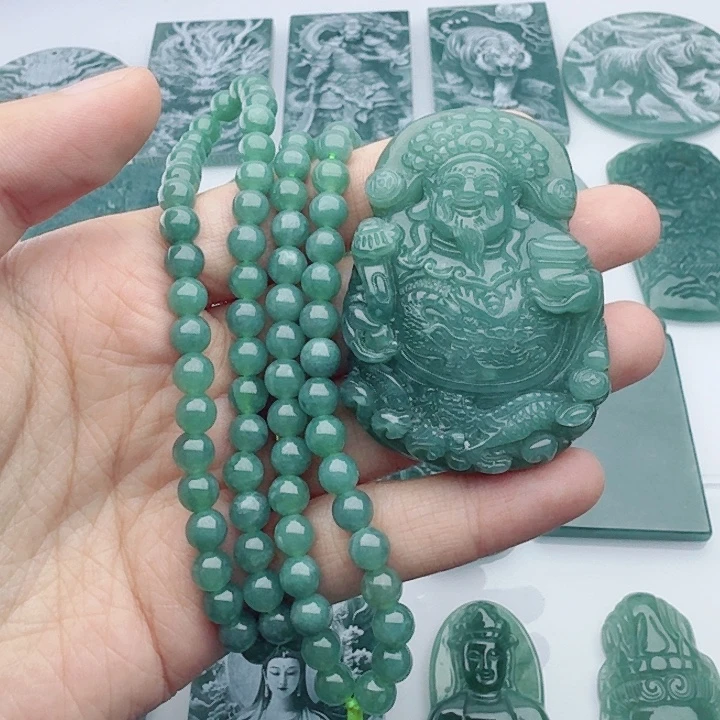 翡翠未镶嵌颈饰多样性发货天然A货翡翠