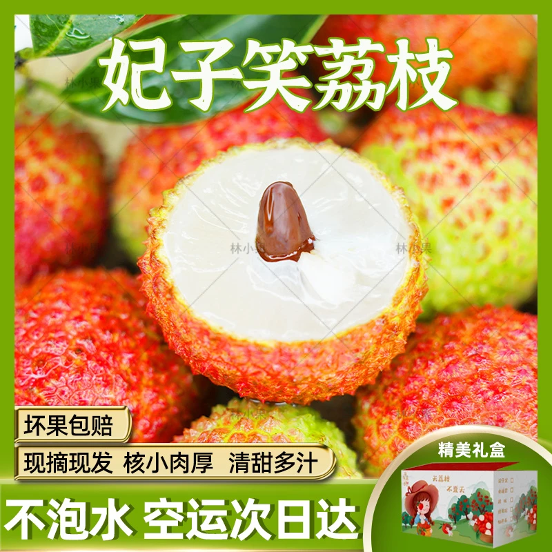 【顺丰】海南妃子笑荔枝1/3/5斤 头茬鲜果 新鲜采摘不泡水不催熟 应季水果整箱包邮海南省