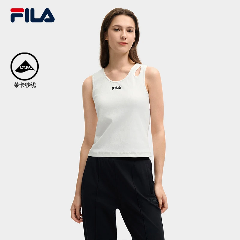 Fila/斐乐【舒适透气吊带】女夏新款莱卡纱线运动背心休闲百搭内搭