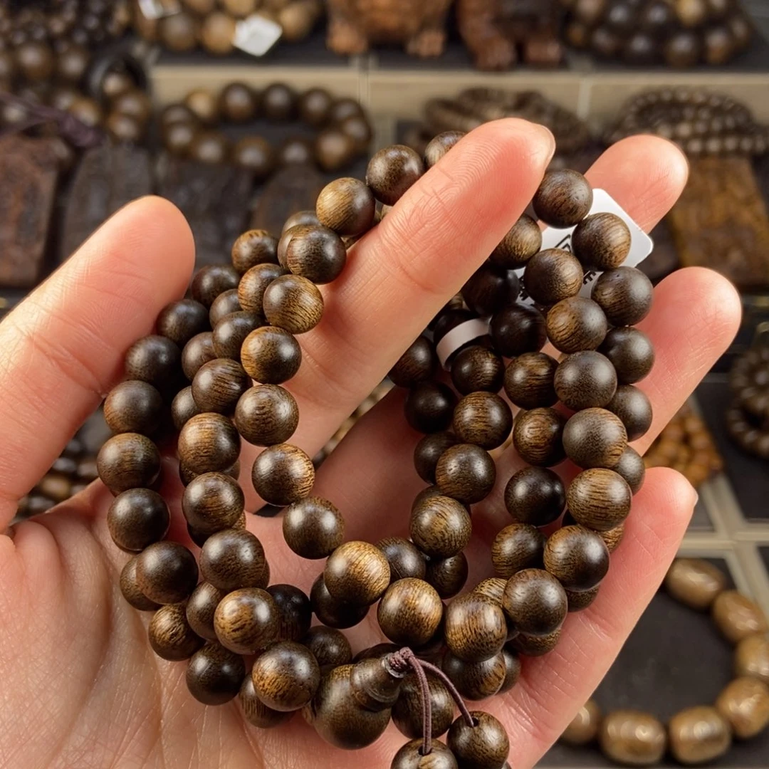 沉香手串用****3越南芽庄白棋楠