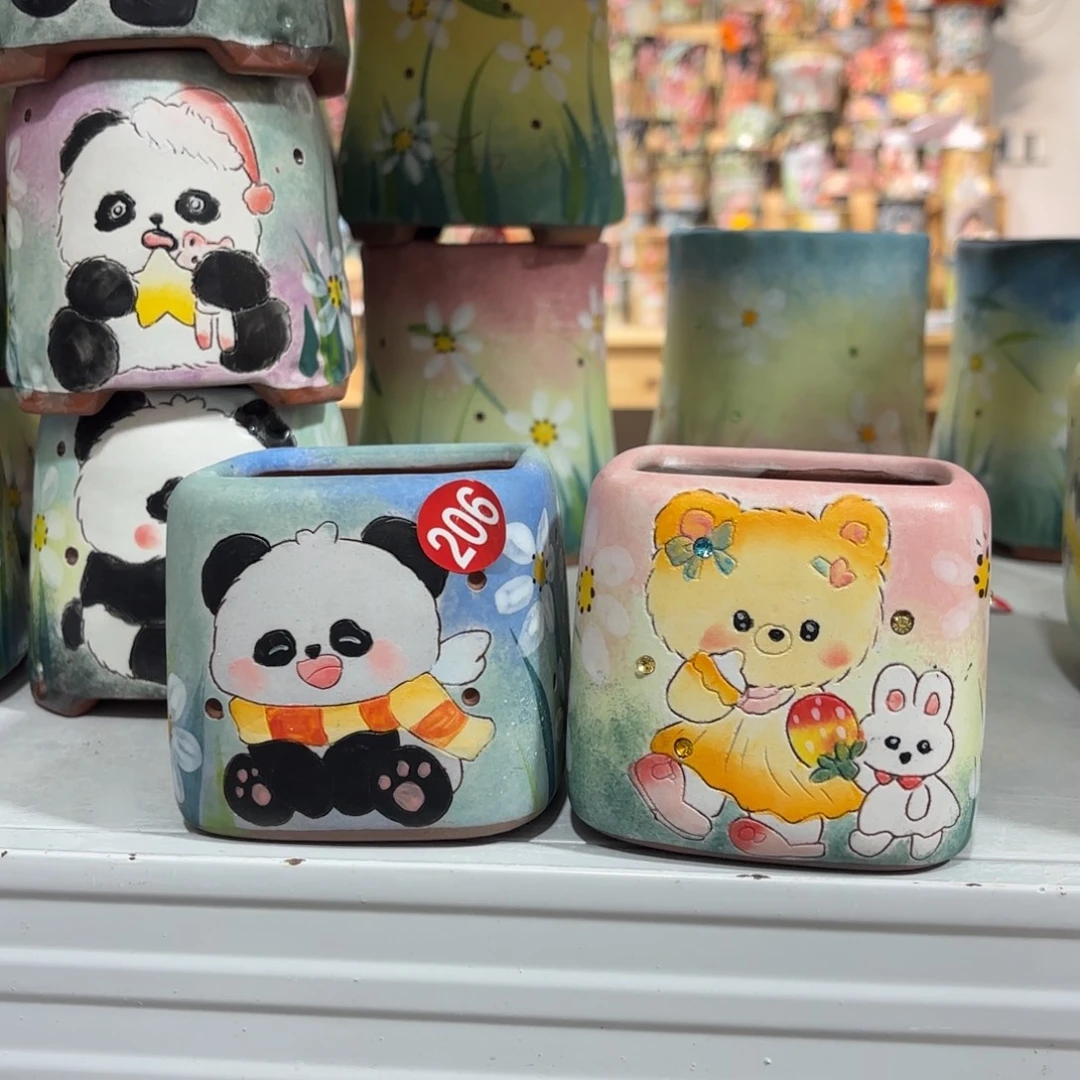 景德镇手绘花盆陶瓷7/8