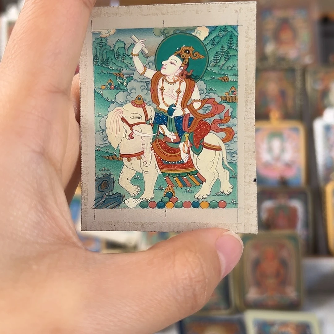 装裱画白*樓西藏唐卡，，，，，，，，，