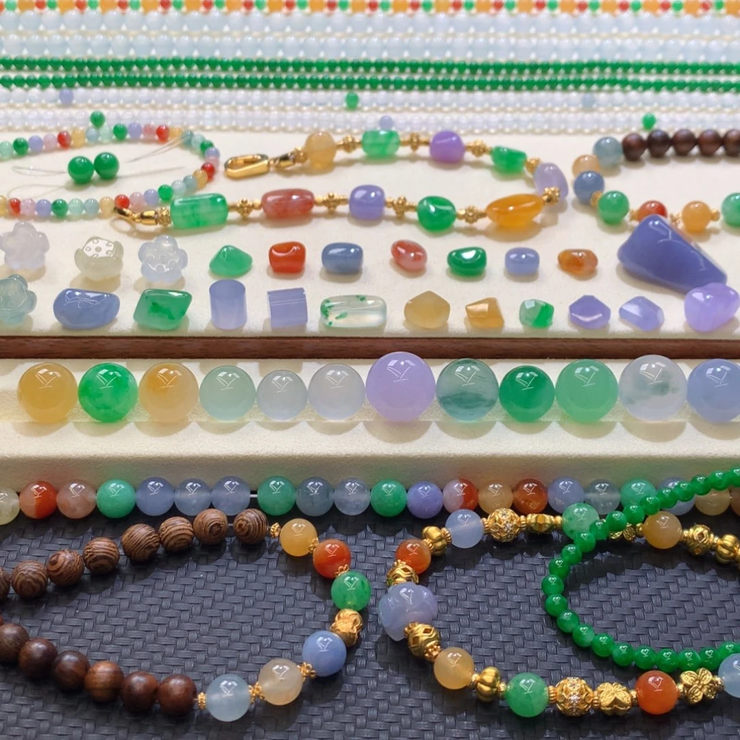 定制翡翠未镶嵌 毛货抛光定制