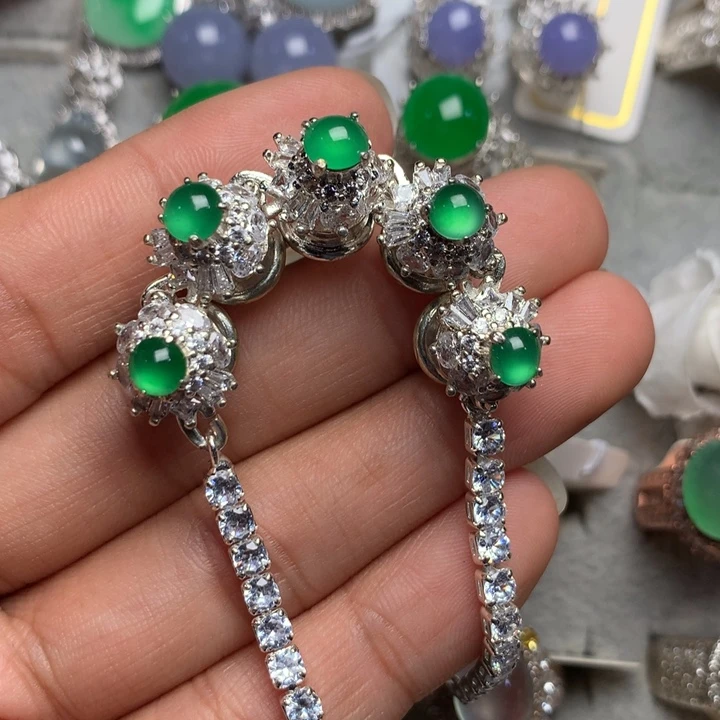 未镶嵌翡翠耳饰天然翡翠手链