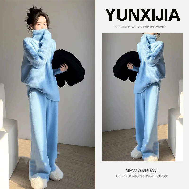 秋季温柔系穿搭女2025新款韩版时尚高级感简约上衣裤子两件套