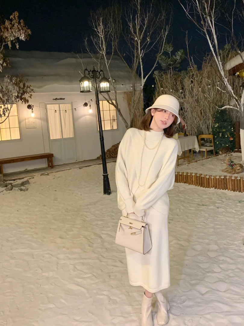 【芝士Cheese】冬日雪颂 自主线慵懒设计套装气质秋冬时尚针织百搭