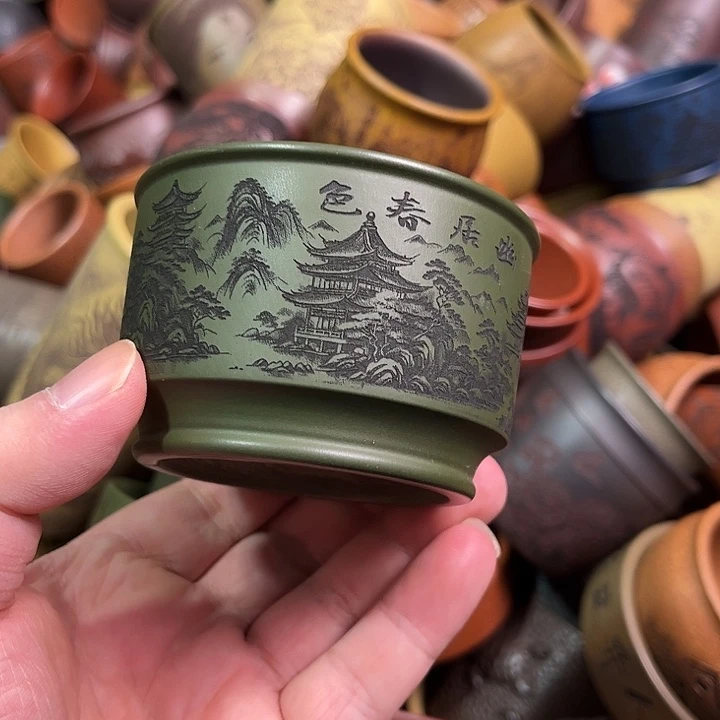 紫砂茶杯全手工紫砂主人杯