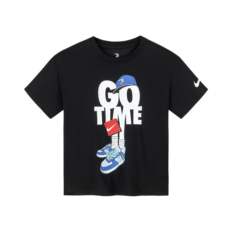 Nike耐克儿童时尚休闲舒适印花百搭短袖简约T恤RWB-TE-1246