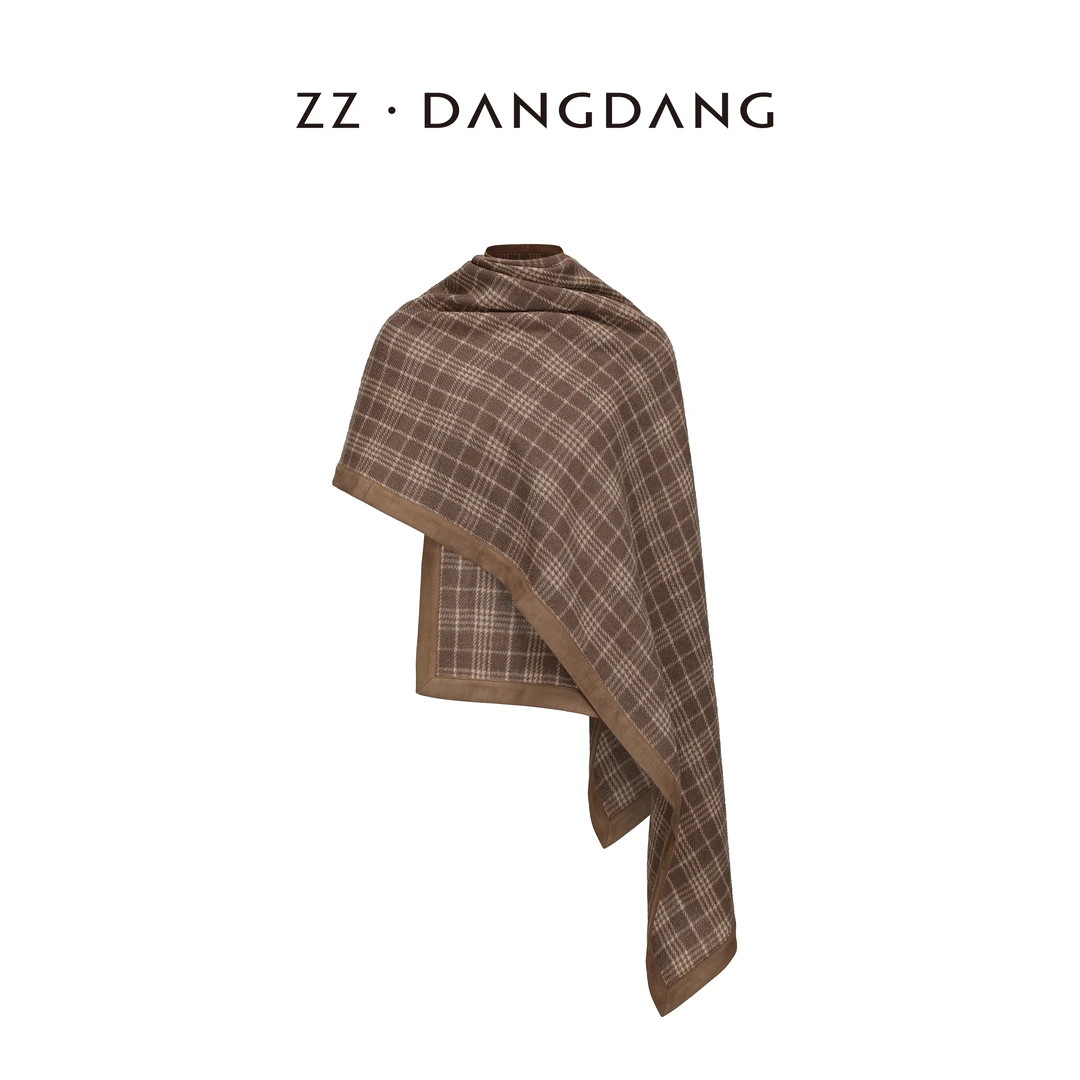 ZZ·DANGDANG【坠入云端】英伦风100进口羊毛四季精致披肩女24125154
