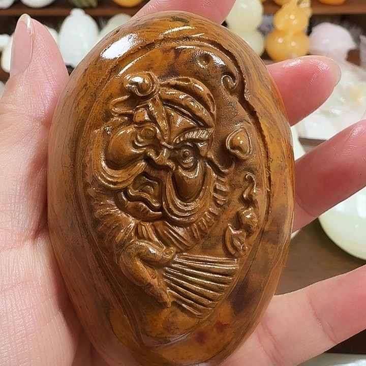 北***天砖雕石头手把件不退不换