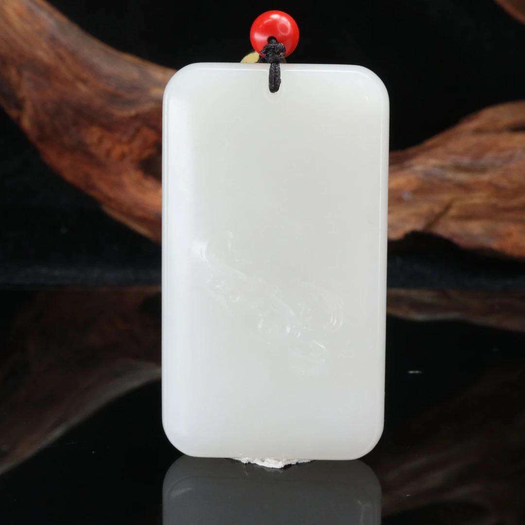 14和田玉羊脂白玉吸水龙牌/500207上海嘉禾拍卖