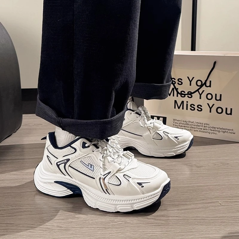 回力老爹鞋男款2025新款夏季男鞋透气小白鞋子厚底增高休闲运动鞋