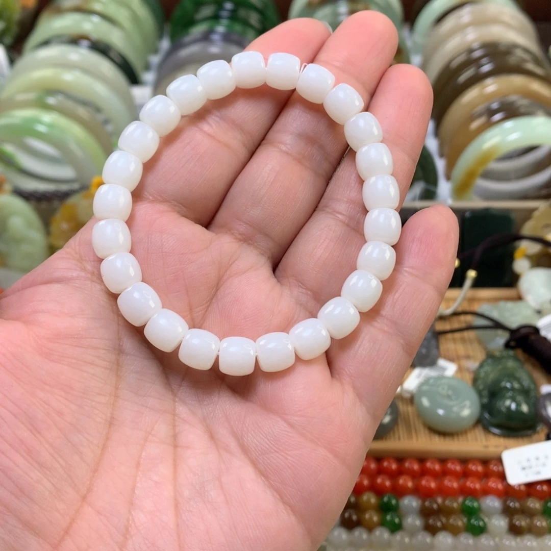 和田玉未镶嵌手链卡0.7