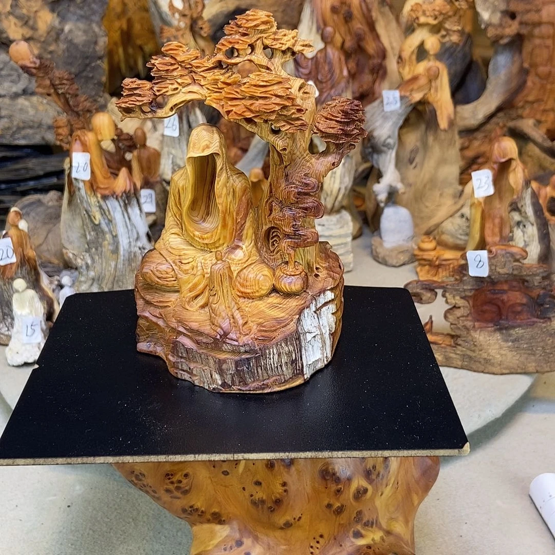 安***^柏木精品无相小摆件