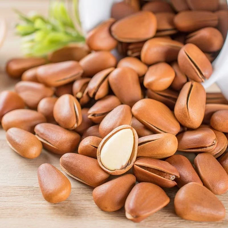 新货原味手剥开口松子东.贝松籽奶油味坚果零食