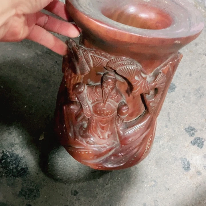 木雕家用笔筒精美笔筒