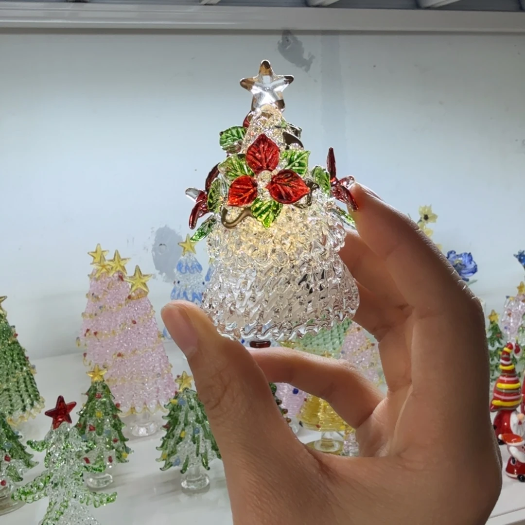 手工艺品琉璃带灯圣诞树