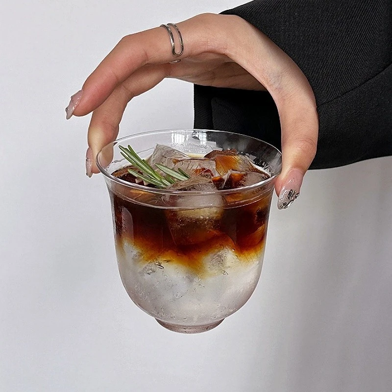 ins复古国风轻薄玻璃杯鸡尾酒杯古典冰球杯威士忌杯咖啡杯冷饮杯