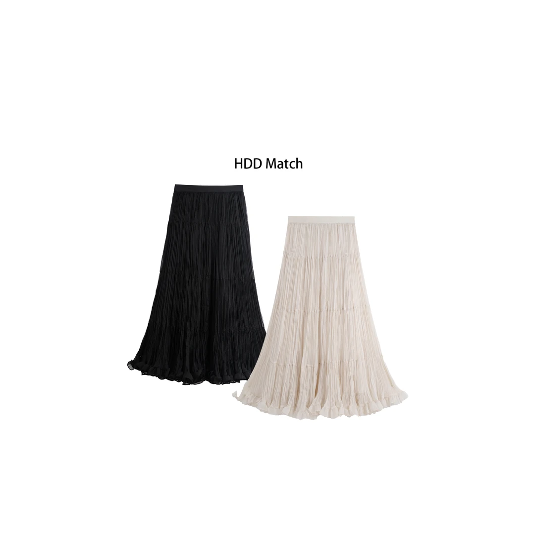 HDD Clothing "魔法少女"夏季褶皱女款定制休闲法式半身裙 Y7292