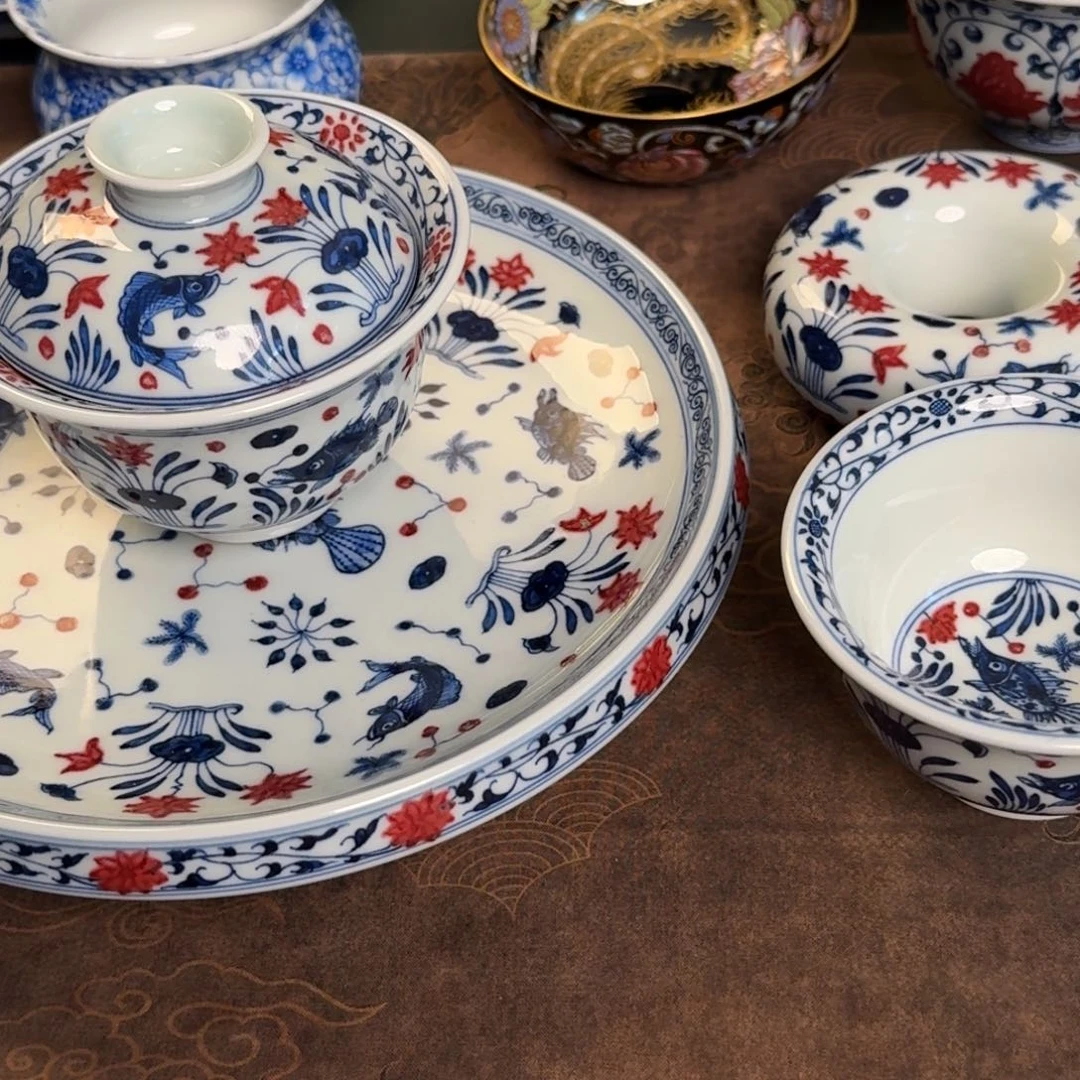 纯手工手绘陶瓷茶具微瑕