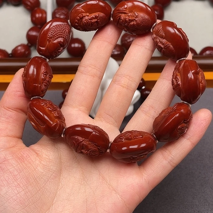 老***公橄榄核手串/手链十八罗汉