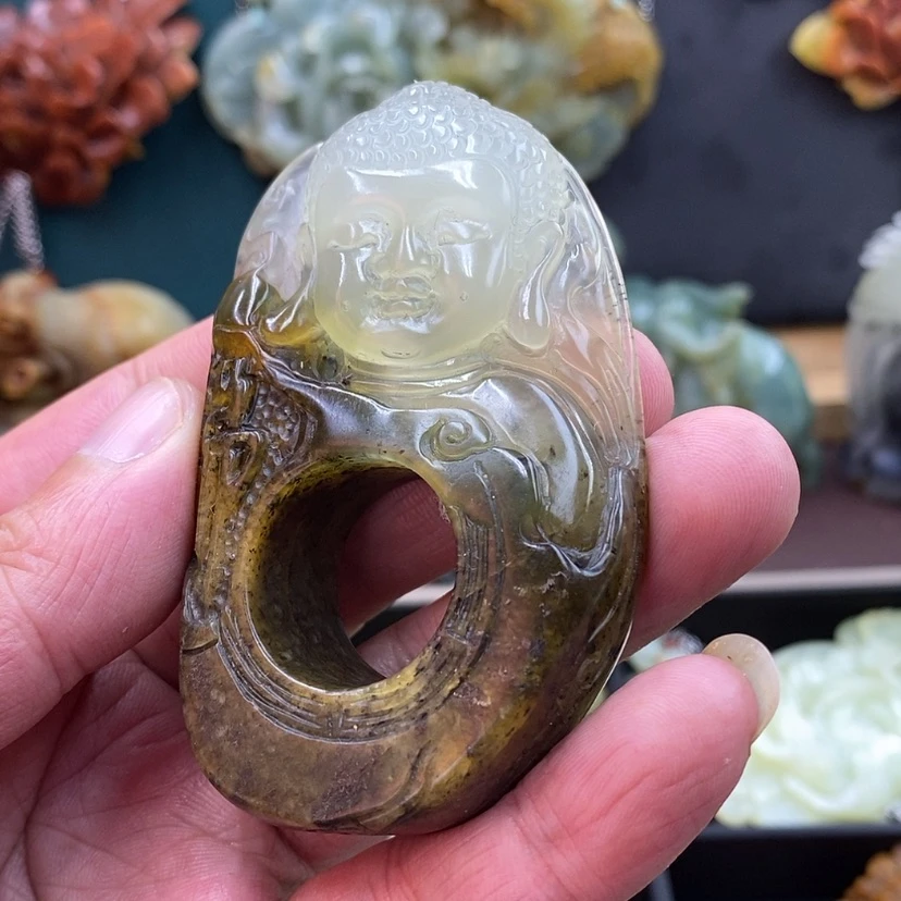 【闪购商品】未镶嵌岫玉把件扳指