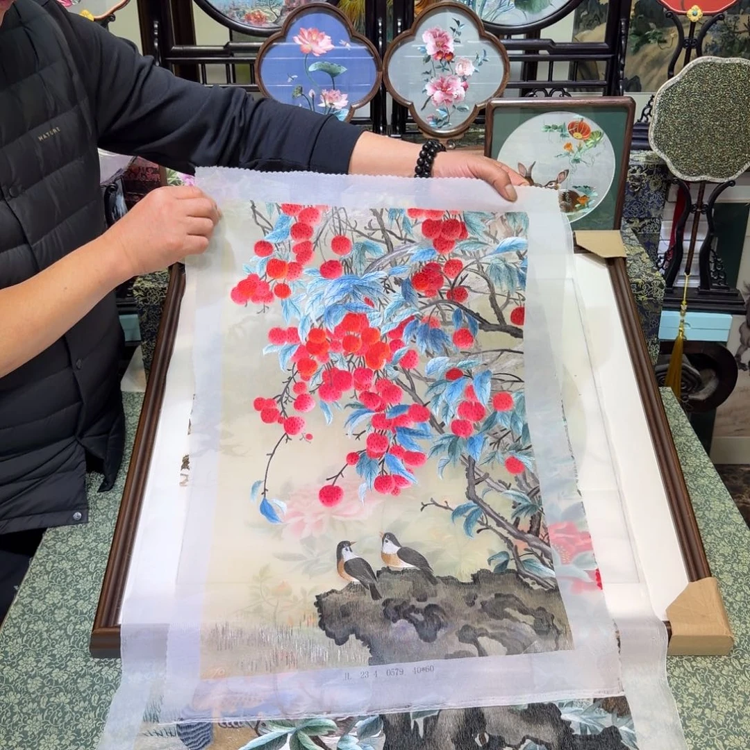 刺绣手工苏绣工艺制作技艺精湛