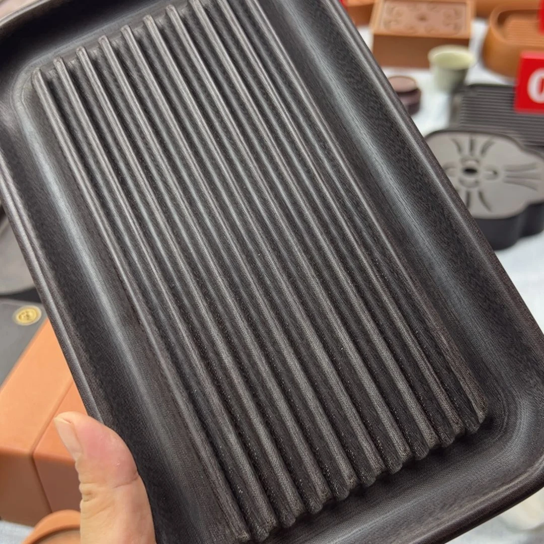 ****祥紫檀色素盘24×14×2龙纹素盘干泡