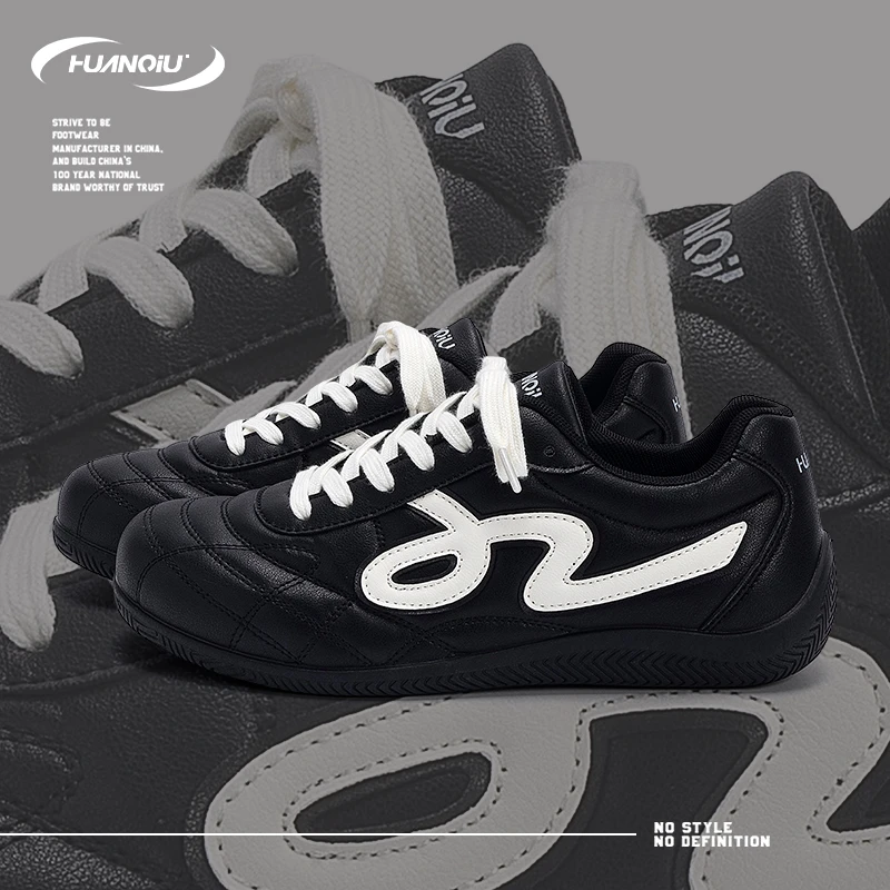 HUANQIU/环球潮流简约内增高板鞋男鞋2025秋季新款复古轻便百搭鞋