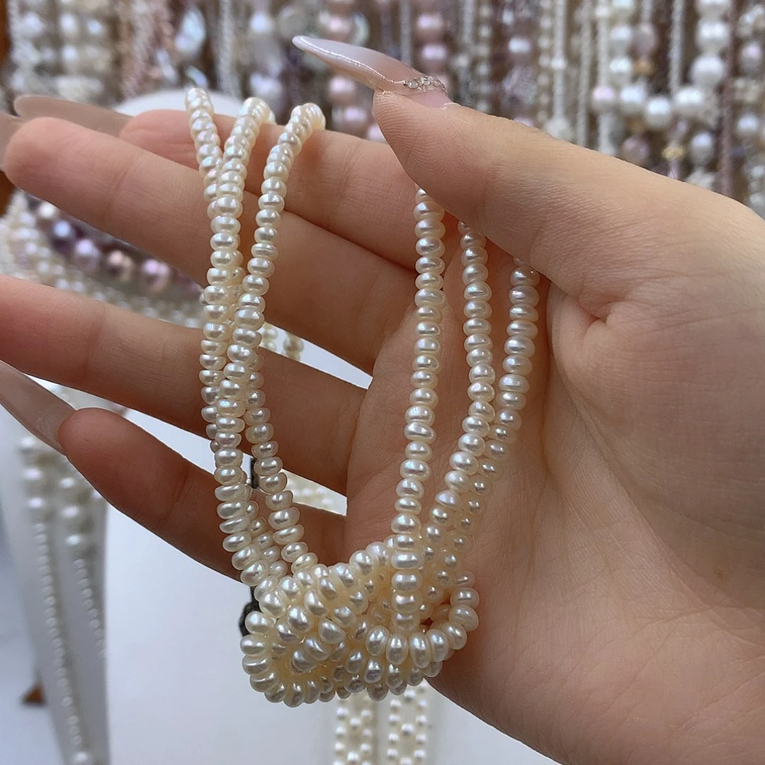 茗***茗淡水珍珠银S925镶嵌项链耳饰