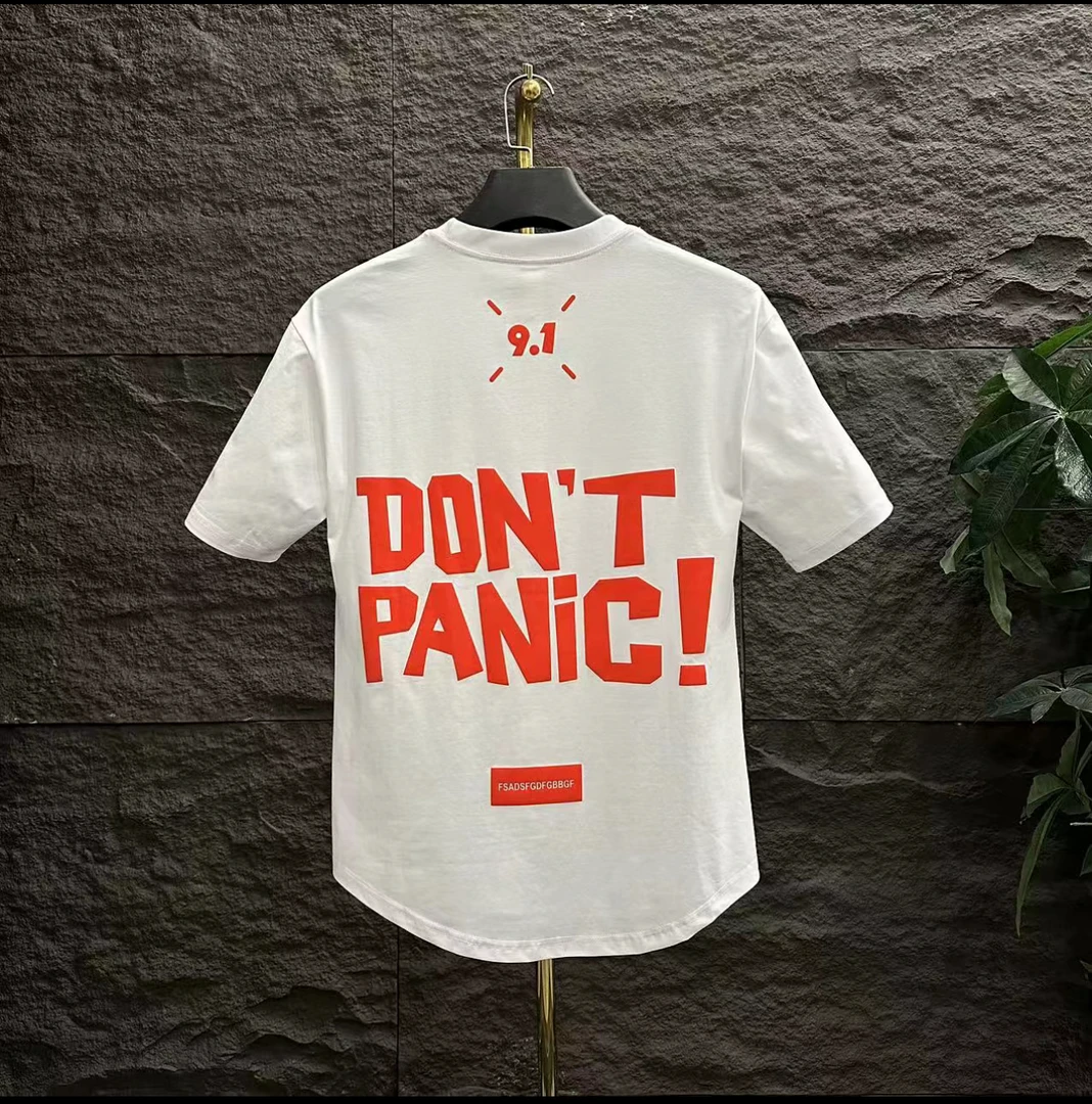 2025夏季新款潮流休闲短袖t恤时尚印花创意圆领半袖上衣男女同款