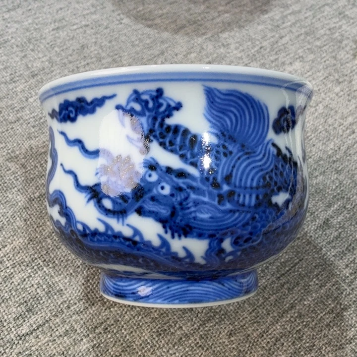 仿明永宣霸王龙炉式杯
