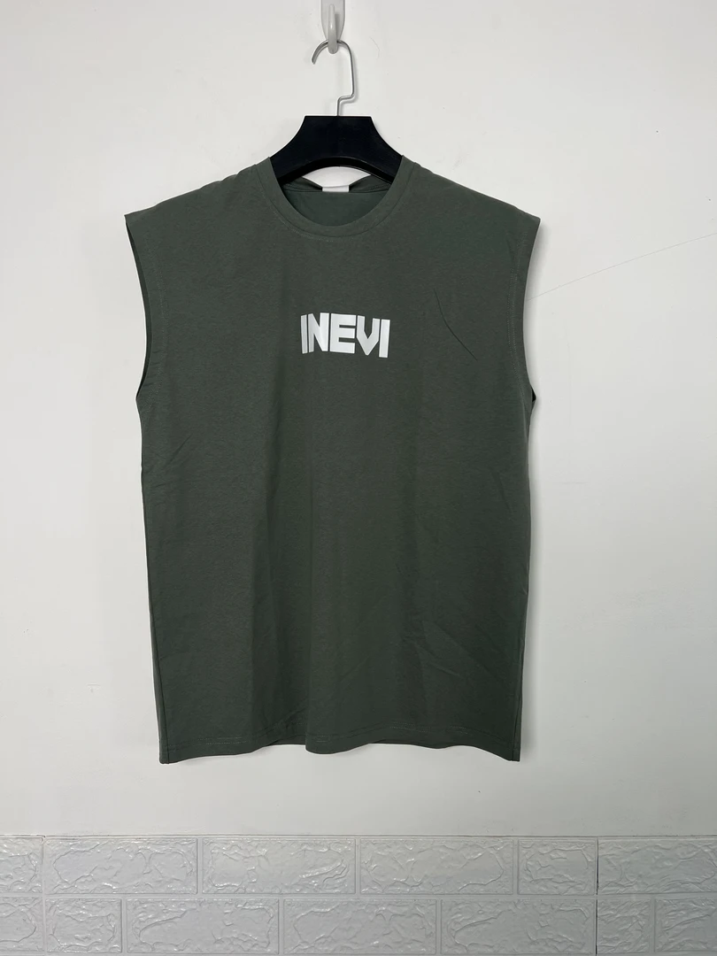 A337 春夏运动圆领T恤无袖坎肩背心打底衫时尚宽松上衣