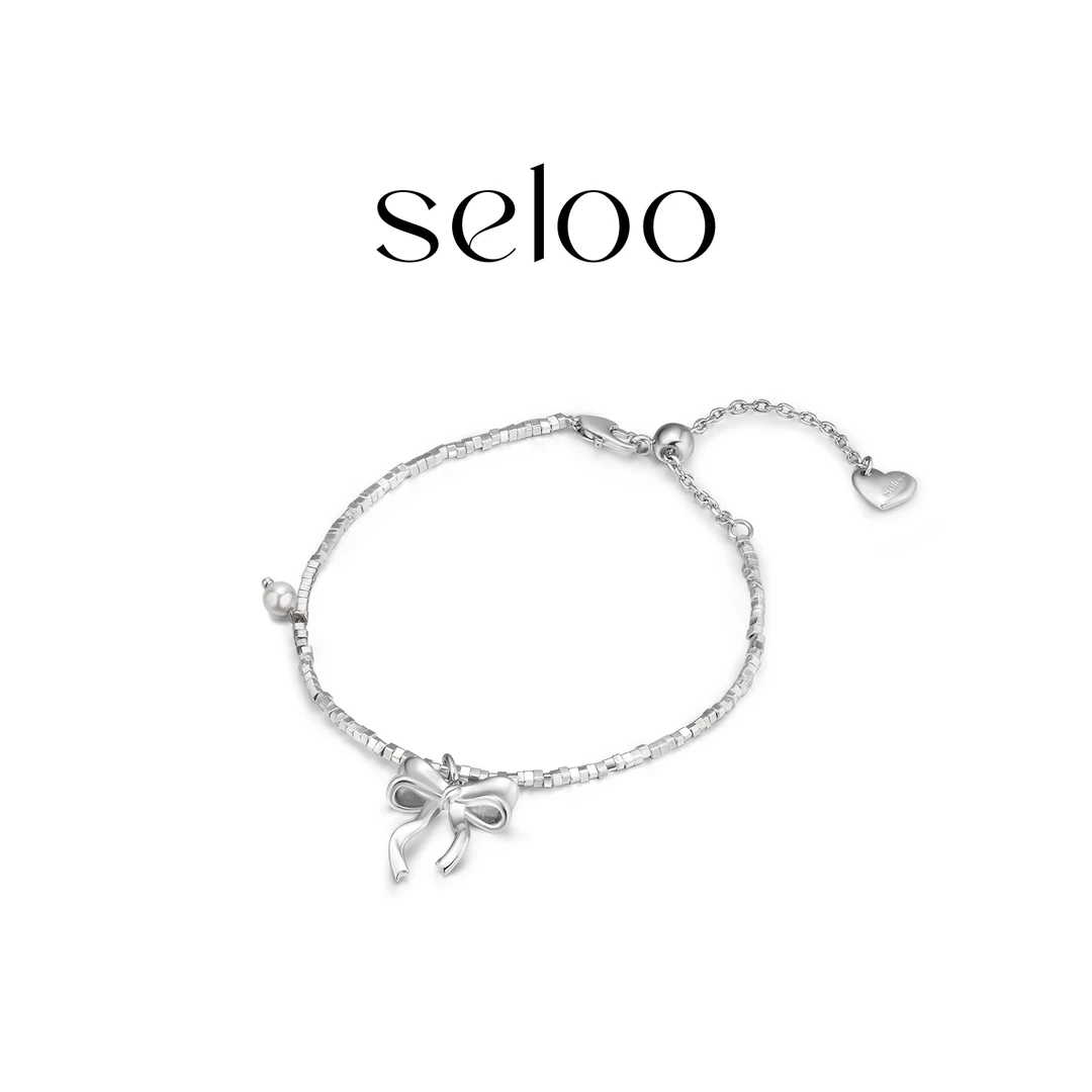 合金手链 【甜甜】Seloo【蝴蝶结碎星手链】百搭小众手链SE504S516