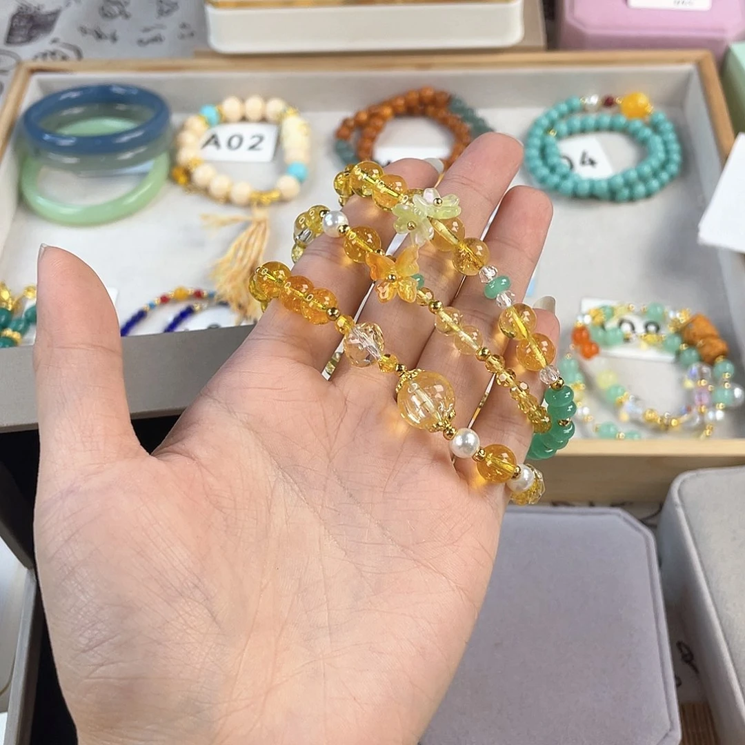 针钠钙石银S925镀金镶嵌手饰