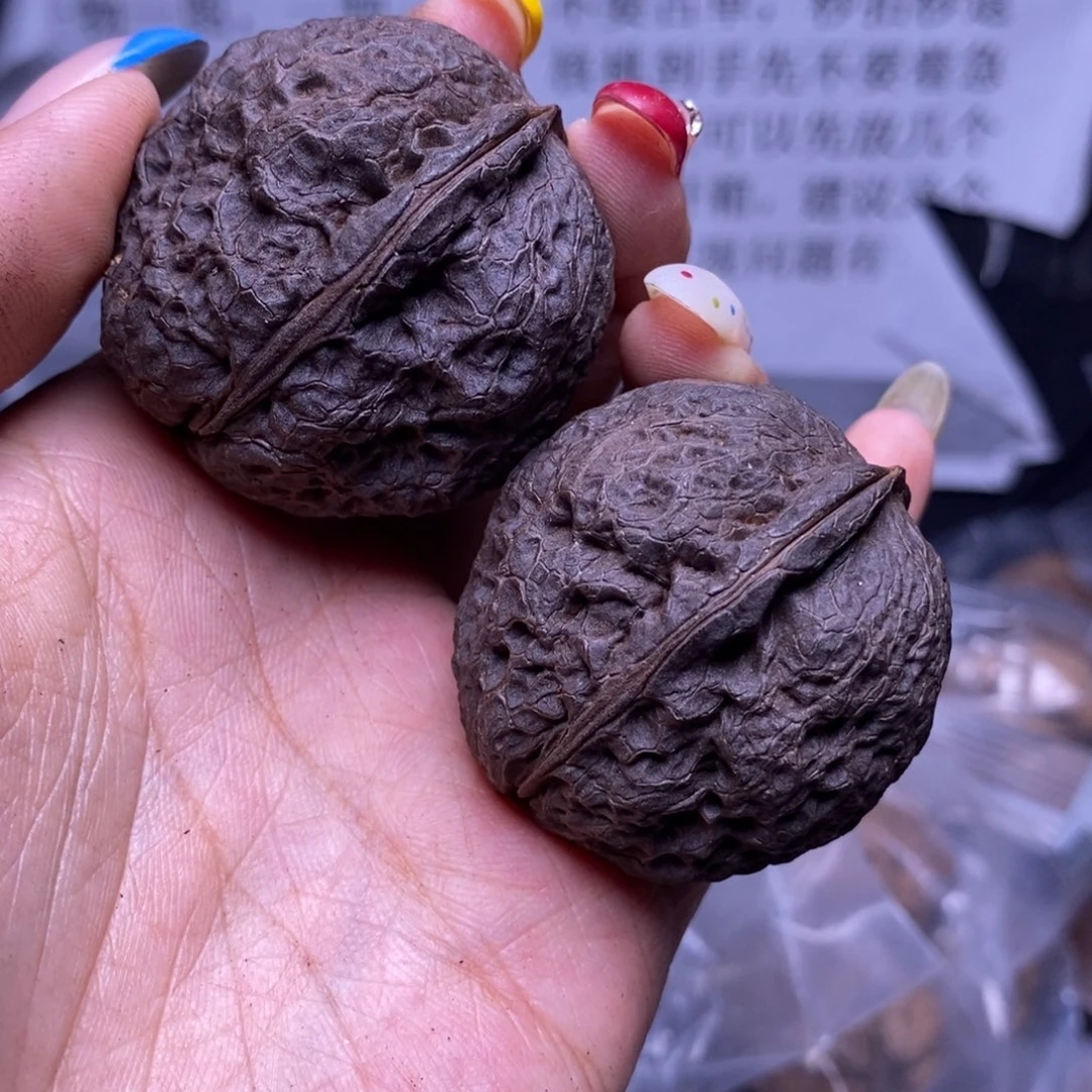 把件文玩核桃云南野生铁核桃103号40mm