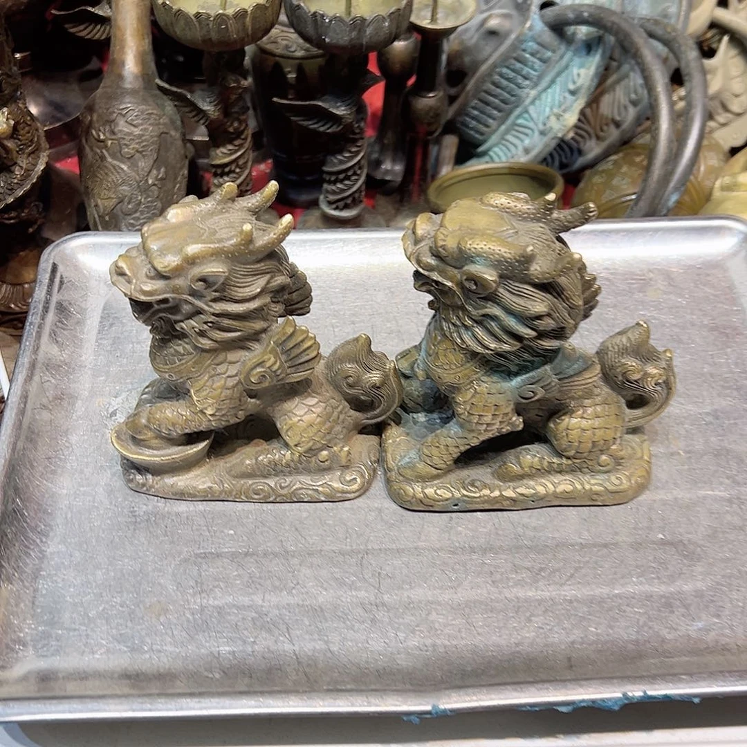 A***下黄铜摆件，文房摆件