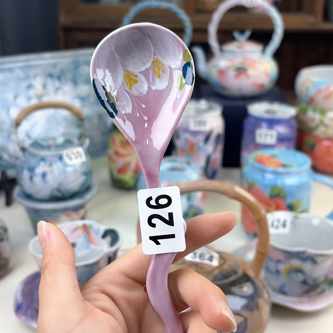 V***A景德镇手绘高温釉下彩陶瓷茶具