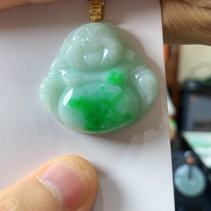 【闪购商品】吊坠(不含链)18K金镶嵌翡翠